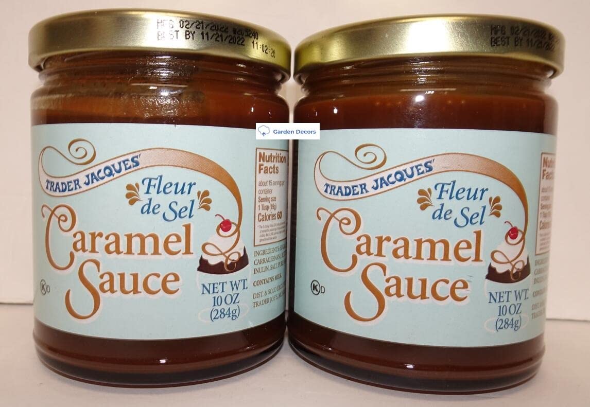 Trader Joe’s Fleur de Sel Caramel Sauce Gluten Free 10oz 283g (Two Bottles)