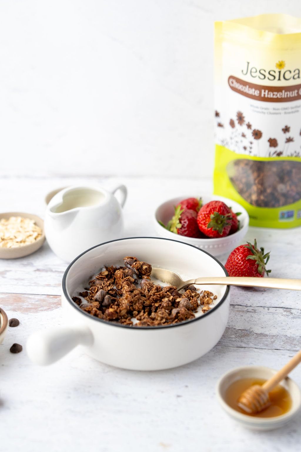 Jessica’s Chocolate Hazelnut Granola - Handmade, Non-GMO, Gluten-Free, Whole Grain, 11oz