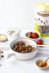 Jessica’s Chocolate Hazelnut Granola - Handmade, Non-GMO, Gluten-Free, Whole Grain, 11oz