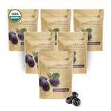 Sunsweet D'Noir Organic Prunes - Prunes Pitted Unsweetened & Dried - Gluten Free, Preservative Free, Vegan - Fiber & Minerals - 7 oz Pouch x 6 Pack