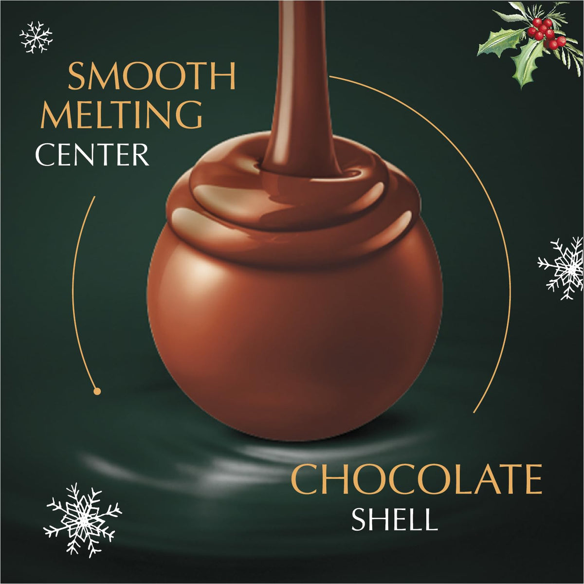 Lindt LINDOR Holiday Assorted Chocolate Candy Truffles with Smooth, Melting Truffle Center, 8.5 oz. Bag