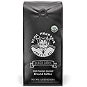 Devil Mountain Coffee Black Label Dark Roast Ground Coffee, Strong High Caffeine Coffee Grounds, USDA Organic, Fair Trade, Gourmet Artisan Roasted
