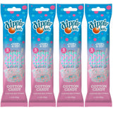 Dippin’ Dots Magically Flavored Milk Straws - Cotton Candy, 4-Pack Bundle (20 Count) Milk Flavoring Straws for Kids, Drinks & Cereal | Sweet Party