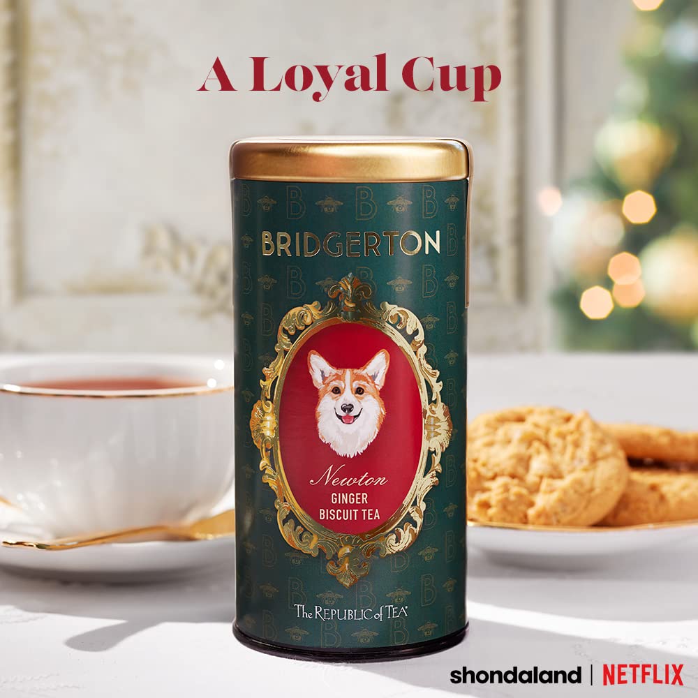 The Republic of Tea - Bridgerton Newton Ginger Biscuit Tea, 36 Tea Bags, Caffeine-Free