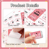 Graduation Party Decorations 2025 Graduation Label Stickers, 120PCS Congrats Grad Mini Pink White Candy Wrapper Class Of 2025 Chocolate Bar Stickers