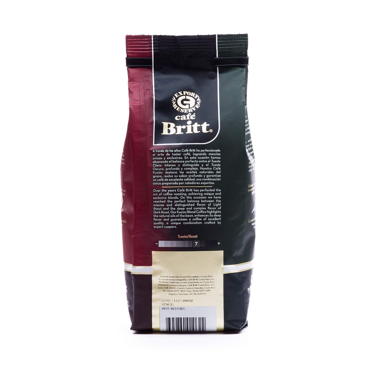 Café Britt® - Costa Rican Fusion Coffee (12 oz.) (3-Pack) - Ground, Arabica Coffee, Kosher, Gluten Free, 100% Gourmet & Medium Dark Roast