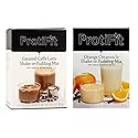 PROTIFIT - High Protein Caramel Caffe Latte & Orange Creamsicle Pudding & Shake Mix 2 Pack, 15g Protein, Low Calorie, Low Fat, Low Carb, Aspartame