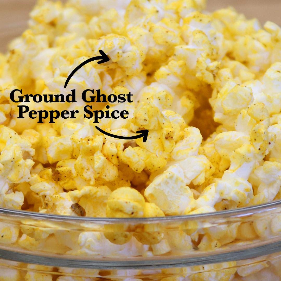 Spontaneous Combustion Ghost Pepper Microwave Popcorn Bags - 12 Pack - Ultimate Spicy Gourmet Popcorn - Perfect Hot Movie Theater Popcorn for Home