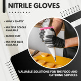 Green Direct Disposable Black Nitrile Gloves, Cleaning - Powder & Latex Free - 100 Count Per Box (X-Large)
