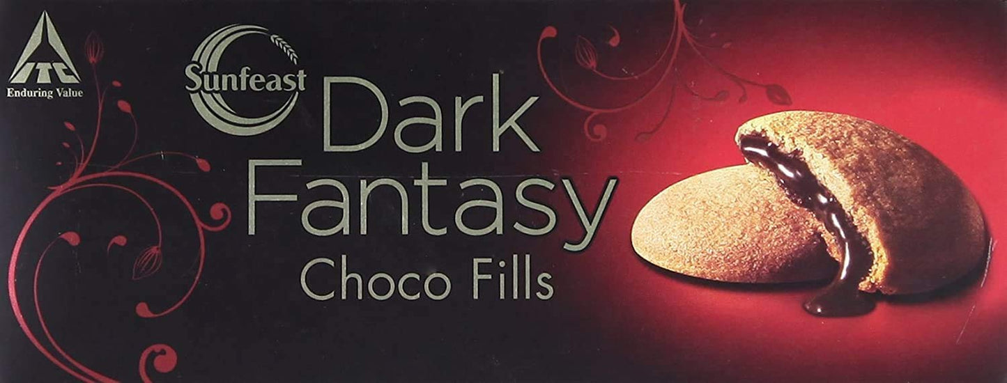 Sunfeast Dark Fantasy Choco Fills Cookie Biscuits, 0.17lb (75g) (Pack Of 10)