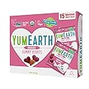 YumEarth Organic Valentine Sugarcoated Gummy Fruit Hearts - Fruity Candy, Gluten Free Snacks for Kids - Allergy Friendly, Non-GMO, No Artificial Dyes