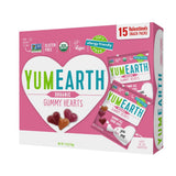 YumEarth Organic Valentine Sugarcoated Gummy Fruit Hearts - Fruity Candy, Gluten Free Snacks for Kids - Allergy Friendly, Non-GMO, No Artificial Dyes