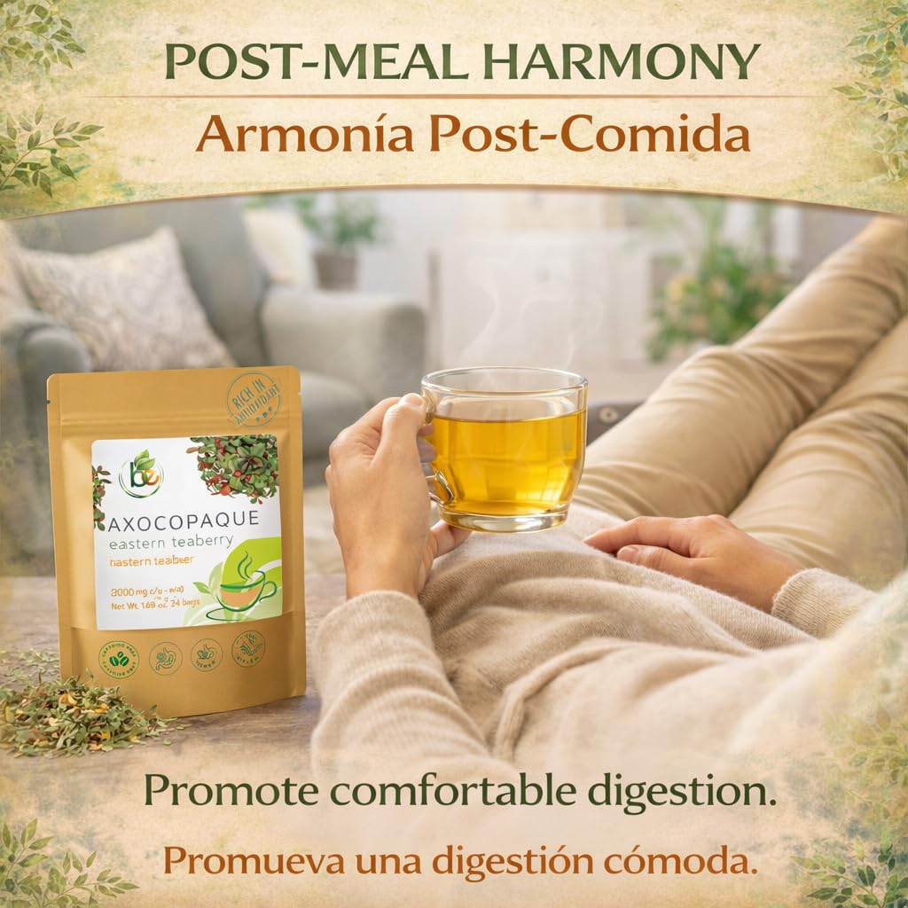 Axocopaque Mexican Herbal Tea - 24 Premium Tea Bags (2000mg per Bag) - Authentic 100% Natural Mexican Botanical - Caffeine-Free, Vegan & Non-GMO