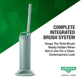 Unger BBWHR Ergo Toilet Bowl Brush Complete: Wand, Brush Holder & 2 Heads