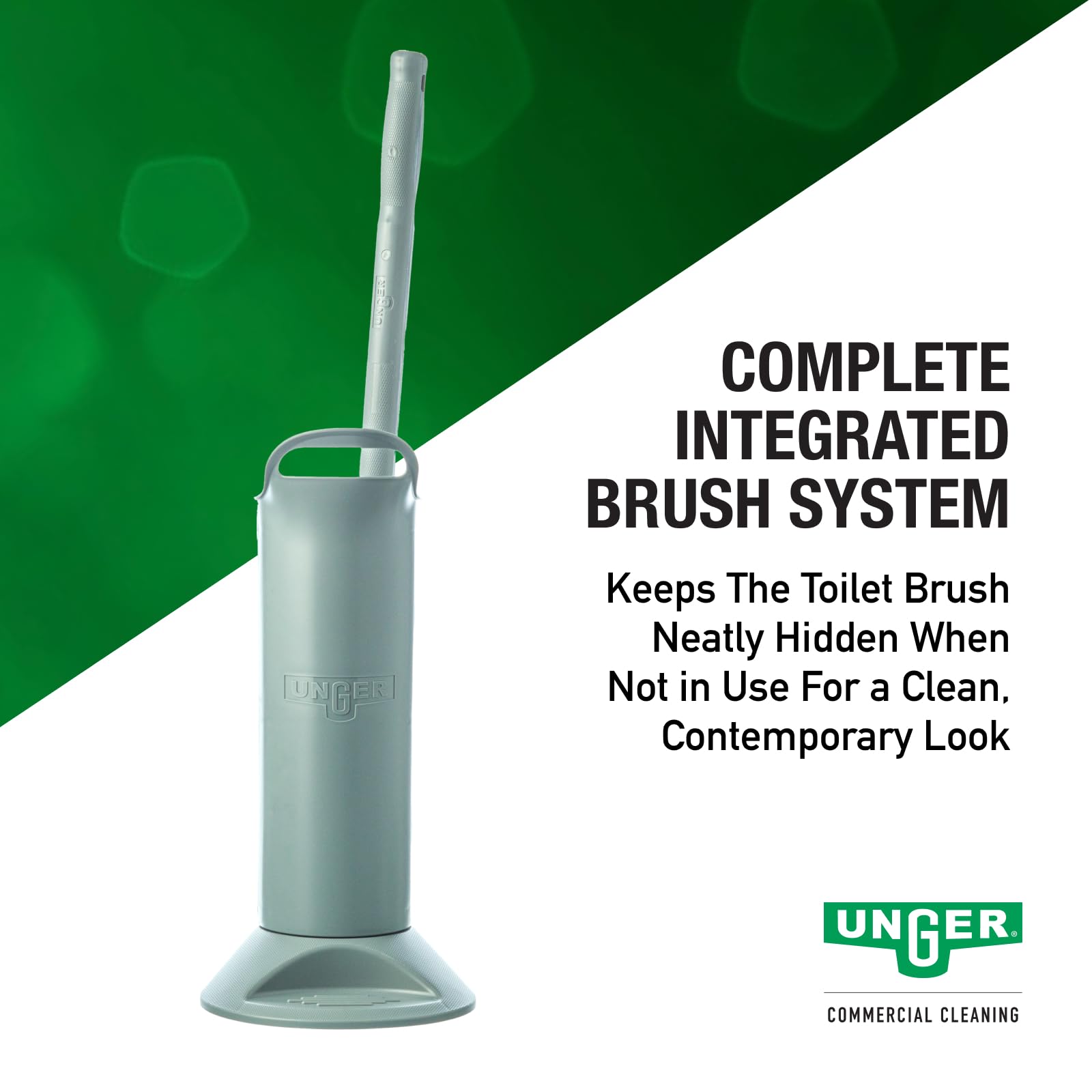 Unger BBWHR Ergo Toilet Bowl Brush Complete: Wand, Brush Holder & 2 Heads