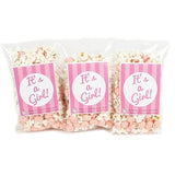 Welcome Baby Boy or Girl! Baby Shower Popcorn Bags Gender Reveal Party Favor Gifts (20 Pack) (20-Pack, It's a Girl!)