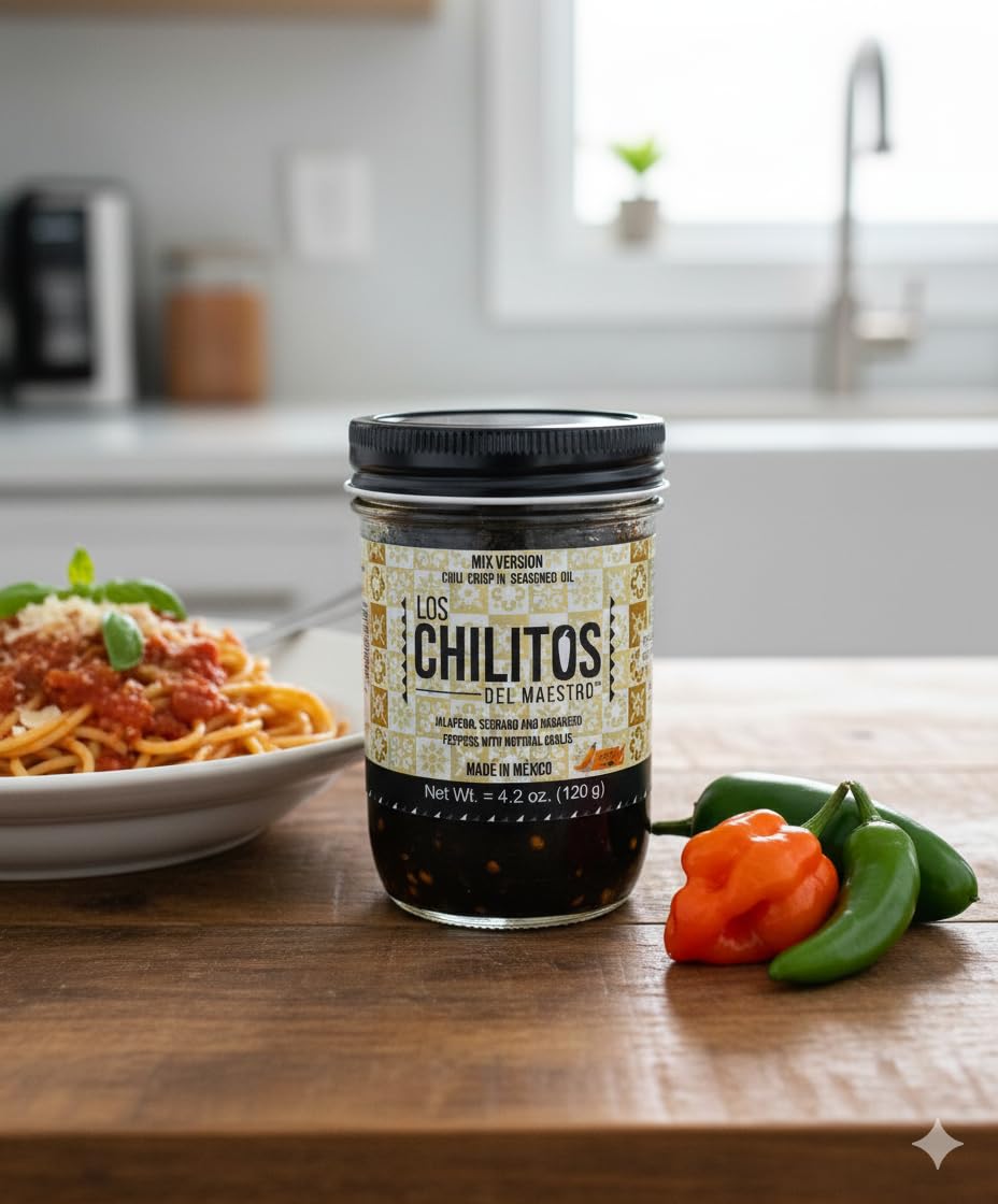 LOS CHILITOS DEL MAESTRO Mix Version Chili Crisp, 4.2 oz