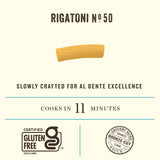 Rummo Gluten Free Rigatoni N.50 - Gluten Free Pasta, Made with Corn & Rice, Rigatoni Pasta Noodles, Pasta from Italy - 12 Ounce (Pack of 4)