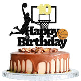 Basketball Happy 10th Birthday Cake Topper-Basketball Themed Birthday Party Cake Decoration-10 Years Birthday Party Supplies (10th)