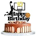 Basketball Happy 10th Birthday Cake Topper-Basketball Themed Birthday Party Cake Decoration-10 Years Birthday Party Supplies (10th)