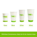 KARAT EARTH [1,000 ct - 22 oz Disposable Paper Cups, PLA Lining Cold Cups for Iced Tea, Coke, Soda, Cold Beverages and More | Green Line