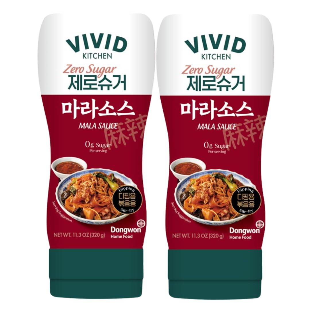 VIVID KITCHEN Mala Sauce | No Preservatives | Versatile, Easy-to-Squeeze | Sugar Free (2 Pack) (Mala Sauce (Low Calorie & Zero Sugar))