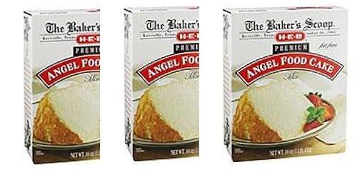 H?E?B Baker's Scoop Premium Fat Free Angel Food Cake Mix(pack of 3)