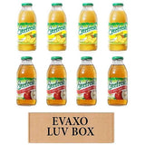 Evaxo LUV BOX - Variety Everfresh Juice, 16 oz. Pack of 8, Pineapple & 100% Apple Juice, 8 Count, 16 oz Bottle