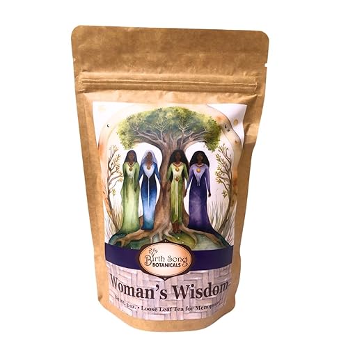 Birth Song Botanicals Woman’s Wisdom Hormonal Balance Tea for Women | Organic Menopause & PMS Tea | Hormone Balance Herbal Blend with Tulsi, Red