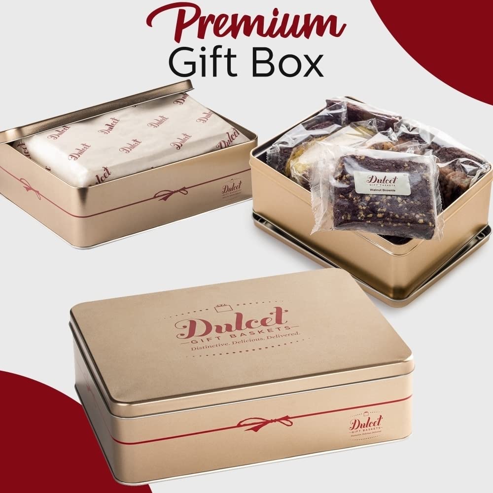 Dulcet Gourmet Food Gift Basket, Great Gift - Includes: Chocolate Brownies, Walnut Brownies, Chocolate Chip blondes, ideal gift idea by Dulcet Gift