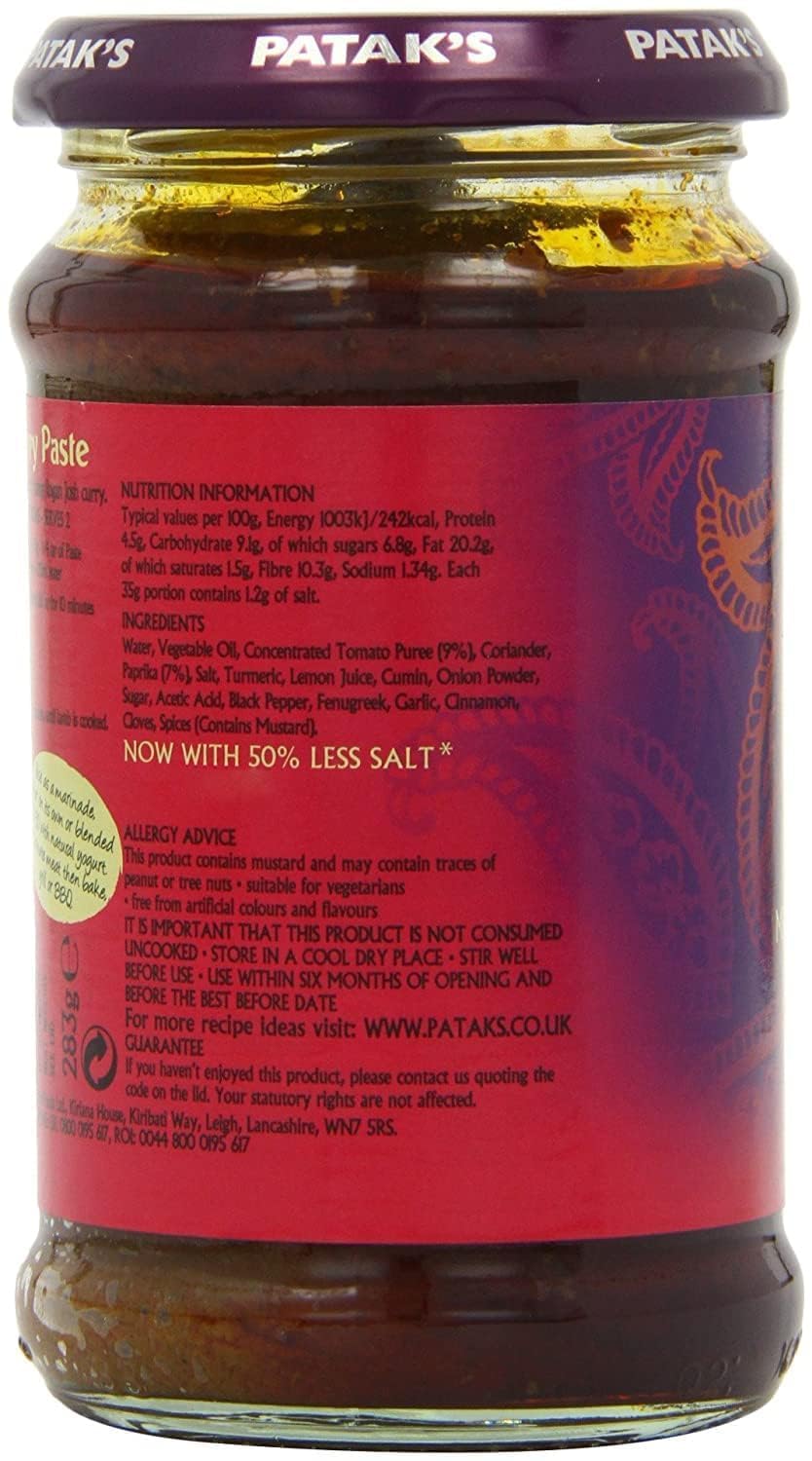 Patak's Rogan Josh Spice Paste 283g - Pack of 2