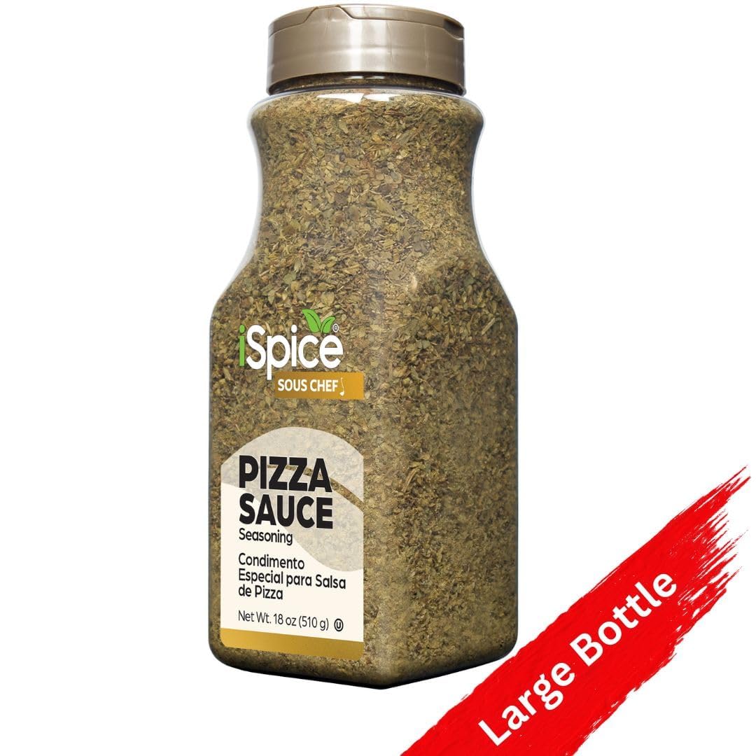 iSpice | Pizza Sauce Seasoning | Bulk Size | Mixed Spices & Seasonings | Kosher (18 OZ)