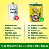 CURRYiT Ginger Garlic Paste, 450g (15.8 Ounce, Pack of 3) No Preservatives | Homemade Taste & Quality | Fresh & Pure Ingredients | Thick & Coarse