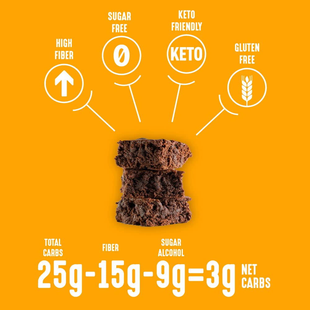 Lakanto Sugar Free Brownie Mix - Sweetened with Monk Fruit Sweetener and Erythritol, Keto Diet Friendly, Delicious Dutched Cocoa, High in Fiber, Low Net Carbs, Gluten Free, Easy to Make Dessert (Pack of 1)