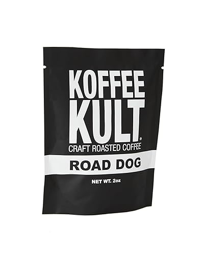 Koffee Kult Road Dog Whole Bean Coffee - Premium Arabica Coffee Beans for Caffeine Enjoyers Seeking Bold, Rich Flavor and Aroma in Every Cup - Perfect
