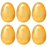 inheming 6 PCS Gold Eggs, Empty Plastic Easter Eggs, Fillable Eggs for Candy, Chocolate, Money and Stuff, Easter Egg Hunts