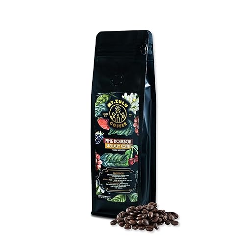 Mt. Zulu Pink Bourbon Beans - Fermented with Strawberry, Cherry & Blackberry | Specialty Colombian Coffee | Fruity Cup | 8.8 oz bag