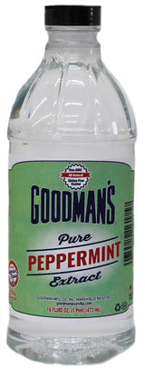 Goodman's Pure Peppermint Extract - Gluten-Free, Non-GMO, Kosher, Low Carb & Low Calorie - Ideal for Hot Chocolate, Coffee, Icing, Candy, and More