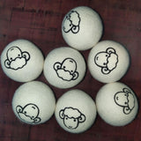 2Pcs Wool Dryer Balls, Natural Fabric Softener, Reusable Laundry Balls for Pet Hair Removal, Static Reducer Alternative, Reduces Wrinkles and Drying