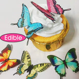 2" Edible Wafer Paper Big Colorful Butterflies for Cake / Cupcake Set of 24 Piece (colorful)