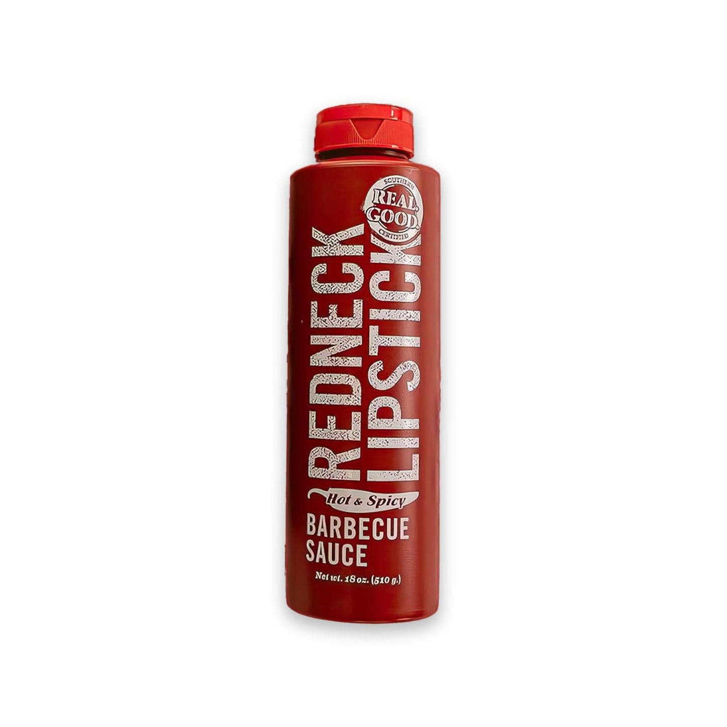 Redneck Lipstick Hot & Spicy Barbecue Sauce, Touch of Cayenne Pepper, Ideal for All Recipe, Authentic American Tastes, Made in USA, 1 Pack (18 oz)