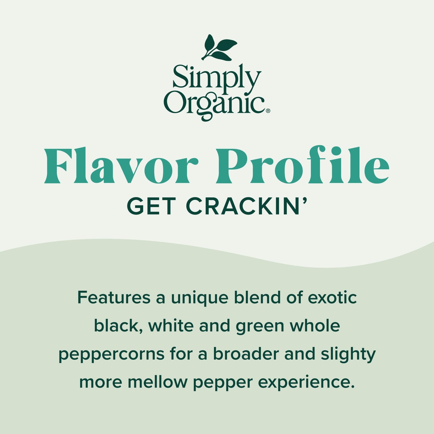 Simply Organic Whole Pepper Grinder, 3 Ounce Bottle, Blend of Black, White and Green Peppercorn for Complex Flavor
