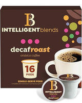 Intelligent Blends Decaf Dark Roast Coffee Pods, 16 ct, Single Serve Pods - 100% Arabica Coffee, Compatible with Keurig K Cups Maker