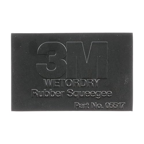 3M Wetordry Rubber Squeegee 05517, 2-3/4 in x 4-1/4 in, Comfort Fit, Flexible, For Wet Sanding