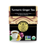 Buddha Teas Organic Turmeric Ginger Tea - OU Kosher, USDA Organic, CCOF Organic, 18 Bleach-Free Tea Bags