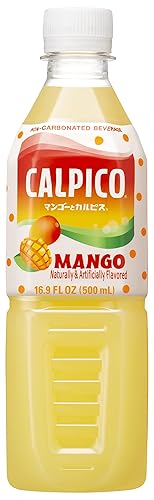 CALPICO Mango, Non-Carbonated Drink, Japanese Beverage Contains Mango Juice Concentrate, Sweet and Tangy Asian Drink, 16.9 FL oz. (Pack of 24)
