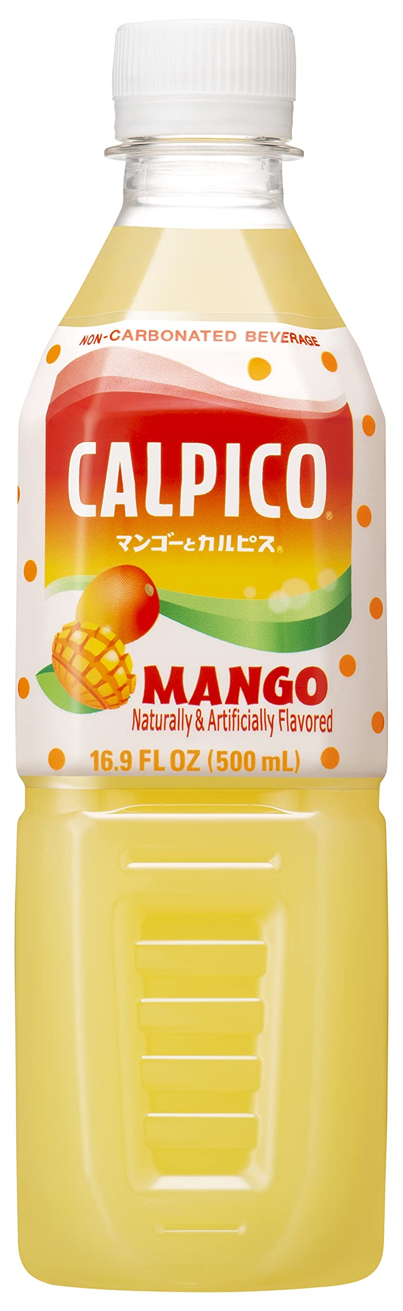CALPICO Mango, Non-Carbonated Drink, Japanese Beverage Contains Mango Juice Concentrate, Sweet and Tangy Asian Drink, 16.9 FL oz. (Pack of 24)