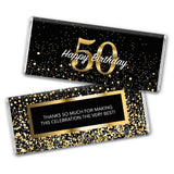24ct 50th Birthday Party Favors Custom Wrappers for Chocolate Bars (24 Count) - Candy Not Included