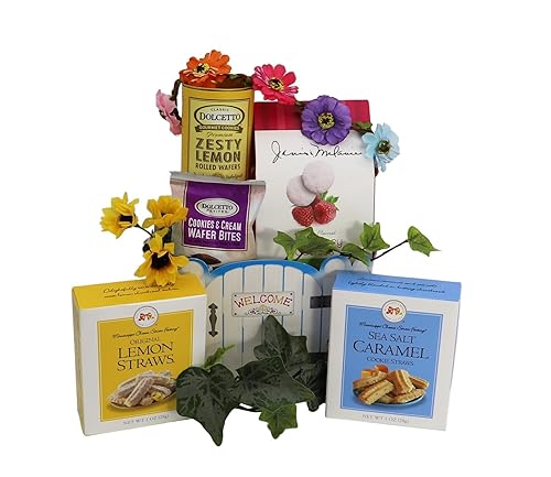 Gift Basket Village: Sweet Welcome Gift Basket - Assorted Cookies, Rolled & Wafer Bites Delight