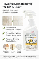 Tile & Grout pH - Eco-Friendly Acidic Tile & Grout Cleaner (pH 4) - Removes Hard Water, Soap Scum & Grime - No VOCs, Biodegradable, 25 fl oz